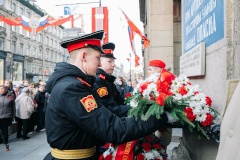 В преддверии 79-ой годовщины Великой Победы на Невском пр., д. 14 состоялась торжественно-траурная церемония