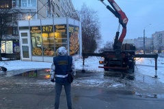 Специалисты Комитета демонтировали торговый объект по продаже выпечки