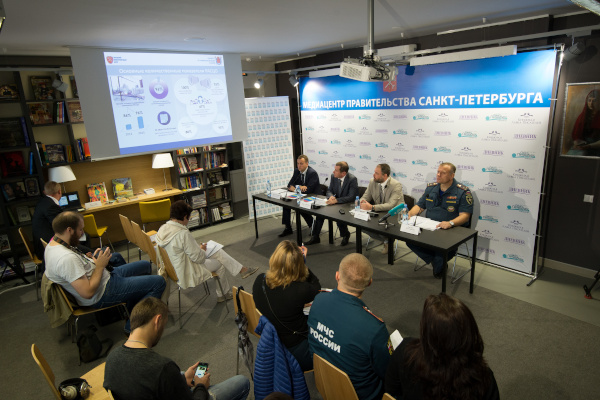 Пресс-конференция, посвященная проверке готовности системы централизованного оповещения населения Санкт‑Петербурга о чрезвычайных ситуациях 
