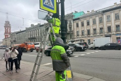 На улицах Центрального района установлены дорожные знаки  с антивандальным покрытием