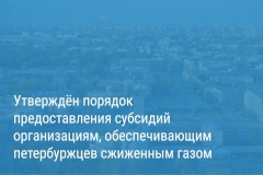 Александр Беглов: Город предоставит субсидии организациям, обеспечивающим петербуржцев сжиженным газом