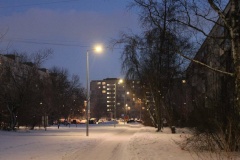 На ранее не освещенных участках Софийской ул. подключено наружное освещение