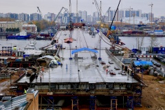 Александр Беглов: Завершаем подготовку к важнейшему этапу строительства Большого Смоленского моста – установке разводных пролётов