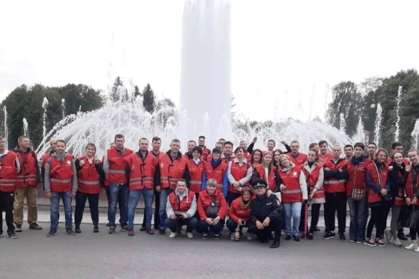 Кировская народная дружина на охране порядка во время проведения футбольного матча на стадионе «Санкт‑Петербург»