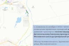Временные ограничения дорожного движения с 11 июля в Пушкинском районе
