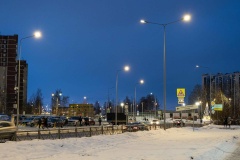 Школьную улицу осветили новые фонари