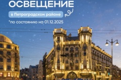 Модернизация системы наружного освещения: более тысячи новых светильников появилось в Петроградском районе за 2025 год