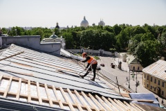 Продолжаются работы по восстановлению исторического облика Невского проспекта