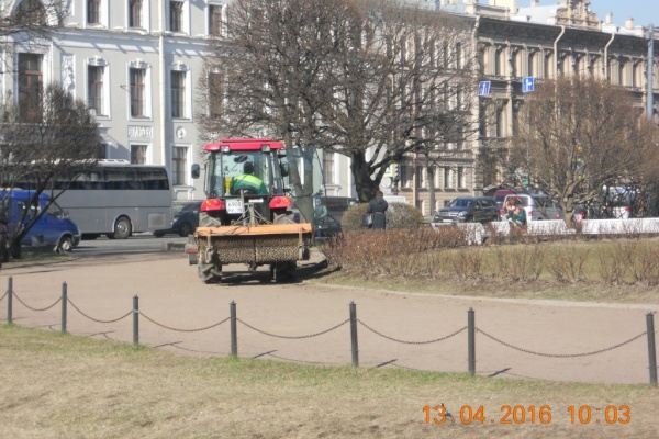 Работы по благоустройству территории Адмиралтейского района