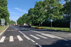 В Красногвардейском районе обновили дорожное полотно на Бестужевской улице