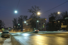 Александр Беглов: Модернизация почти в три раза повысила экономичность освещения на улице Калинина в Кировском районе