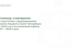 Комитет финансов Санкт‑Петербурга провел совещание по подготовке проекта бюджета на 2026-2028 годы