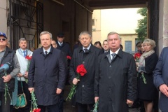 У дома № 14 по Невскому проспекту прошла памятная акция