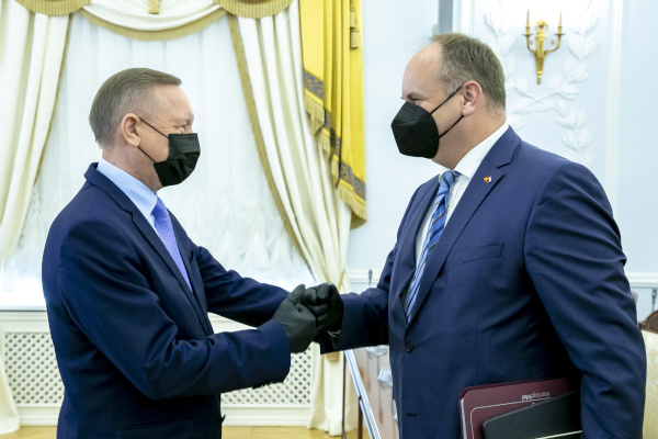 Встреча губернатора Александра Беглова и обер-бургомистра Дрездена Дирка Хильберта