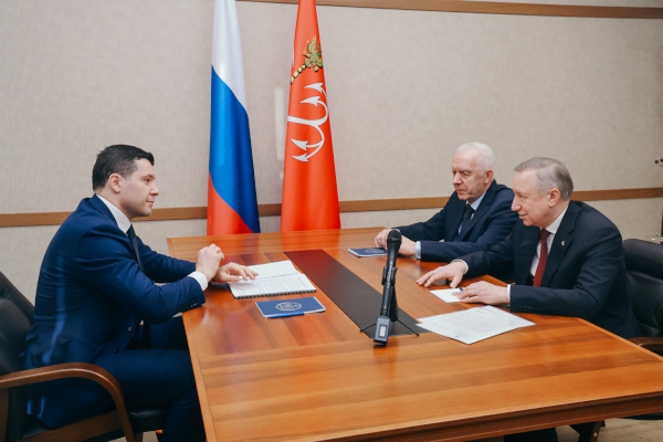 Рабочее совещание с Антоном Алихановым и Александром Гуцаном на Обуховском заводе
