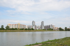 Ход работ по благоустройству берега озера Долгого