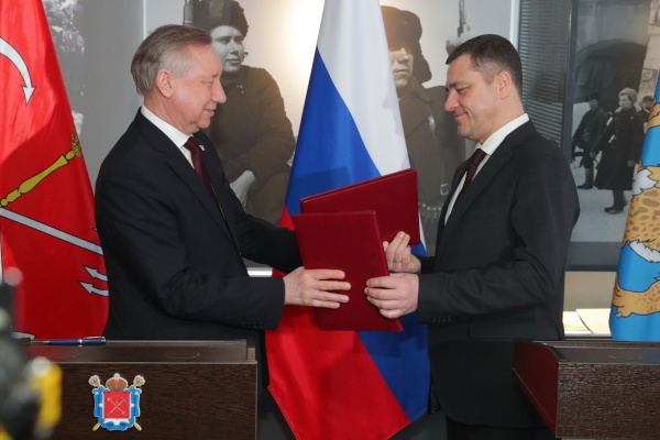 Подписание дорожной карты по развитию сотрудничества между Санкт‑Петербургом и Псковской областью