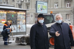 Глава района проверил качество уборки территории после снегопада