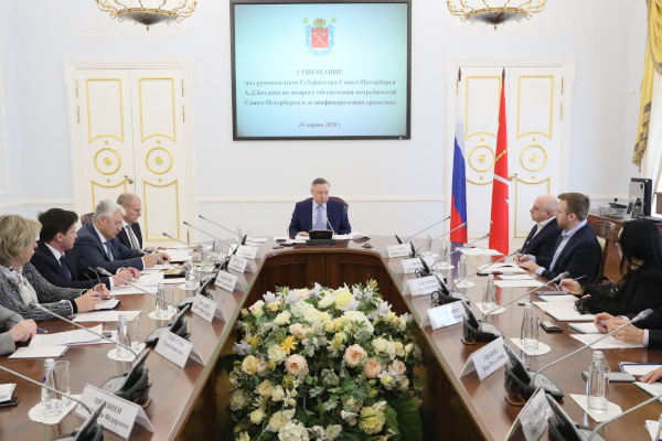 Совещание с представителями петербургских компаний, выпускающих дезинфицирующие средства