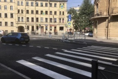 Перекресток Большой Пушкарской и Съезжинской улиц получил новое покрытие