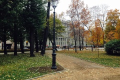 В сквере по Каменноостровскому проспекту установлено светодиодное освещение