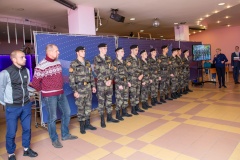 Торжественная встреча ребят из сборной команды Кронштадта, представлявшей наш город на VI ежегодной военно-патриотической игре старшеклассников Союза городов воинской славы "Наша сила в единстве"