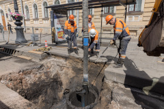 На Невском проспекте завершена замена пожарных гидрантов в ходе ремонта дорожного покрытия