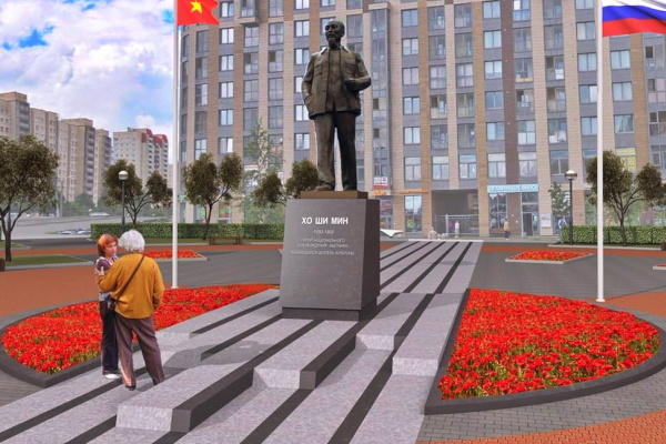 Объезд Выборгского района. Посещение места установки будущего памятника Хо Ши Мину