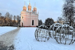 Завершаются активные работы по очистке снега на территории храмов Московского района
