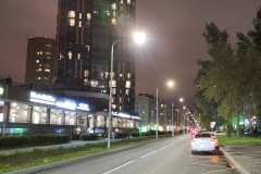Пулковскую улицу осветили современные светодиодные светильники