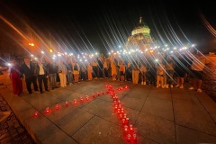 В Кронштадте прошла патриотическая акция "Лучи Победы"
