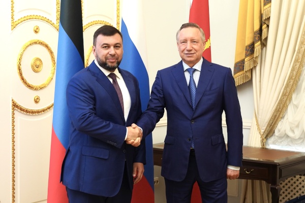 Встреча Губернатора Александра Беглова с Главой Донецкой Народной Республики Денисом Пушилиным
