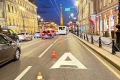 В Петербурге в 2024 году будет нанесено более 737 тысяч квадратных метров дорожной разметки