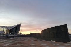 Завершились работы по устройству монолитной подпорной стенки и монтажу монолитных оголовков для строительства подъездных дорог к «Лахта-центру»