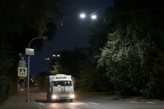 В Калининском районе на Чугунной улице завершена модернизация светильников