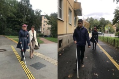 Первый маршрут следования для слабовидящих людей оценили воспитанники школы‑интерната № 1 им. К.К. Грота