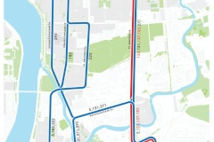 Движение транспорта во время ремонта станции метро «Ладожская»