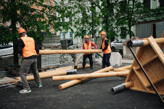 Продолжаются работы по благоустройству сквера Соловьёва-Седого
