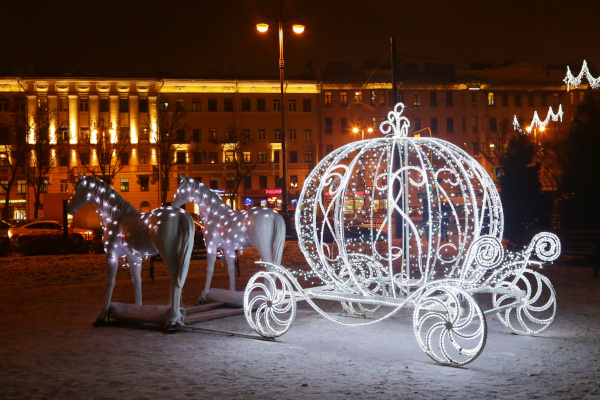 Новогоднее украшение Московского района 2015-2016