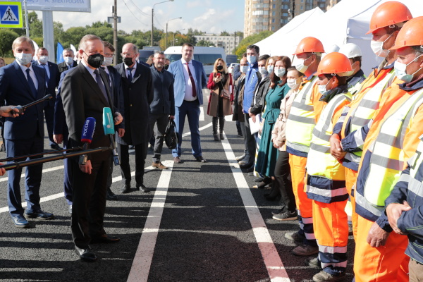 Открытие рабочего движения по Лиговскому путепроводу