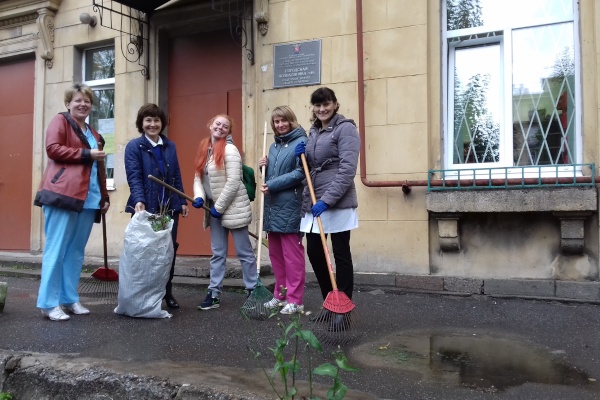Мероприятия по благоустройству в учреждениях здравоохранения Невского района