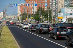 В Красногвардейском районе завершен ремонт дорожного полотна на проспекте Косыгина и Колтушском путепроводе