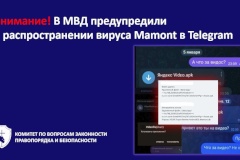 МВД предупредило о распространении вируса Mamont в Telegram