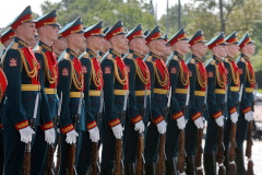 Торжественная церемония возложения цветов в память об участниках Ленинградской битвы.