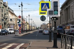 Автомобилистам рекомендуется объезжать участок Лиговского проспекта вблизи площади Восстания в ближайшие две недели