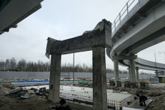 Готовность надземного пешеходного перехода в Колпинском районе - 23%