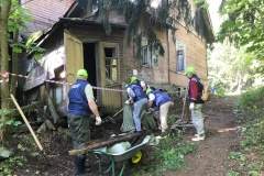 Волонтеры и реставраторы приступили к консервации деревянной дачи Ридингер (И.С. Крючкова) в Репино