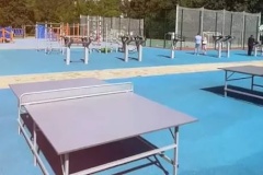 В Калининском районе готовят к открытию новую спортплощадку
