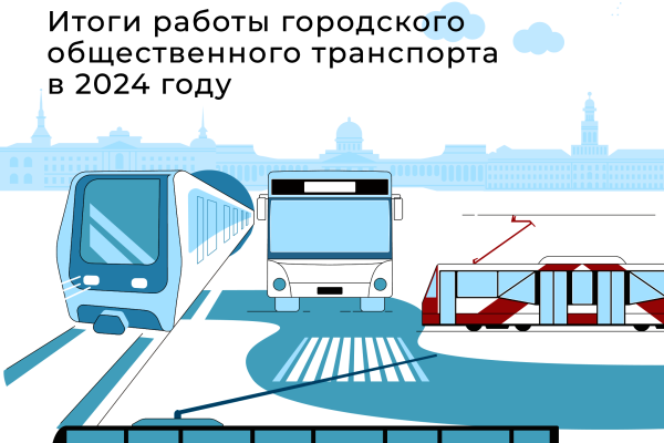 Пассажиропоток городского общественного транспорта Петербурга вырос на 110 млн человек в 2024 году