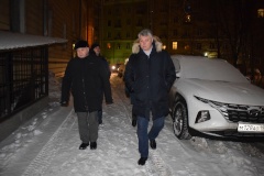 В Невском районе прошел объезд по адресам, вызывающим замечания по качеству уборки снега